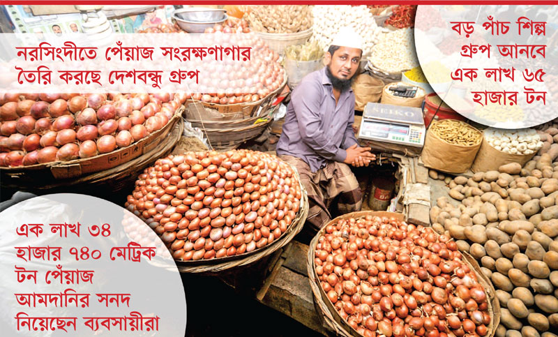 সাড়ে ৫ লাখ টন পেঁয়াজ আমদানি হচ্ছে মার্চের মধ্যে
