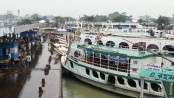 বরিশালে অভ্যন্তরীণ রুটে লঞ্চ চলাচল বন্ধ
