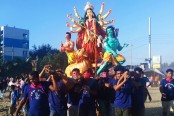 মর্ত্য ছেড়ে কৈলাসে গেলেন দেবী
