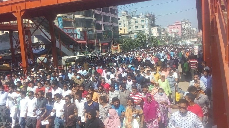 বিএনপি প্রার্থীর গণসংযোগে জনতার ঢল