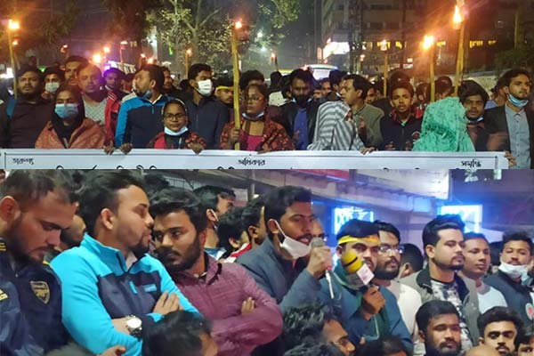 রংপুরে হামলার প্রতিবাদে নূরের নেতৃত্বে রাজধানীতে মশাল মিছিল
