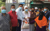 মুন্সীগঞ্জে কর্মহীনরা পেল খাদ্য সহায়তা
