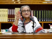 হাসিনার বক্তব্য প্রচারে নিষেধাজ্ঞা চেয়ে ট্রাইব্যুনালে আবেদন